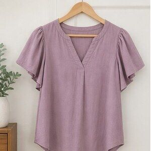 Mauve Peplum Top